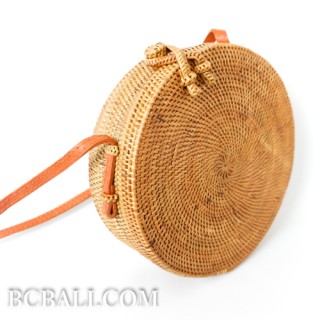 Balinese Original Circle Rattan Bags Hand Woven